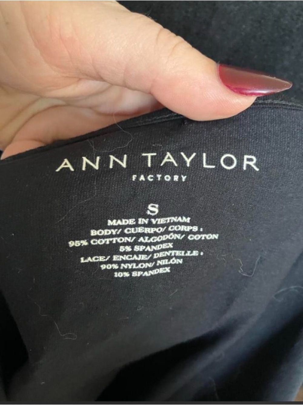 Ann Taylor Black Lace-Trim Camisole - Picture 5 of 5